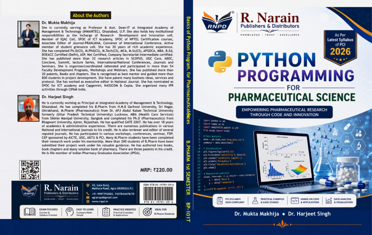 Python Program for Pharmaceutical Science